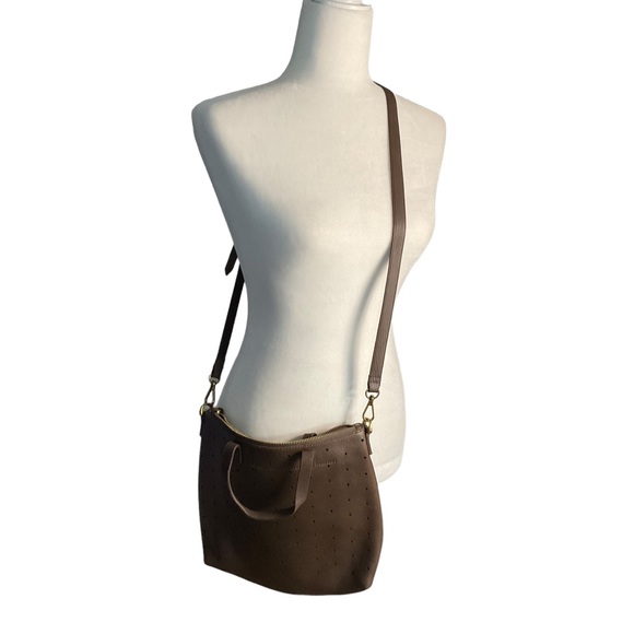 Madewell Chocolate Brown The Transport Crossbody Bag: Geo Holepunch Edition - Picture 6 of 15